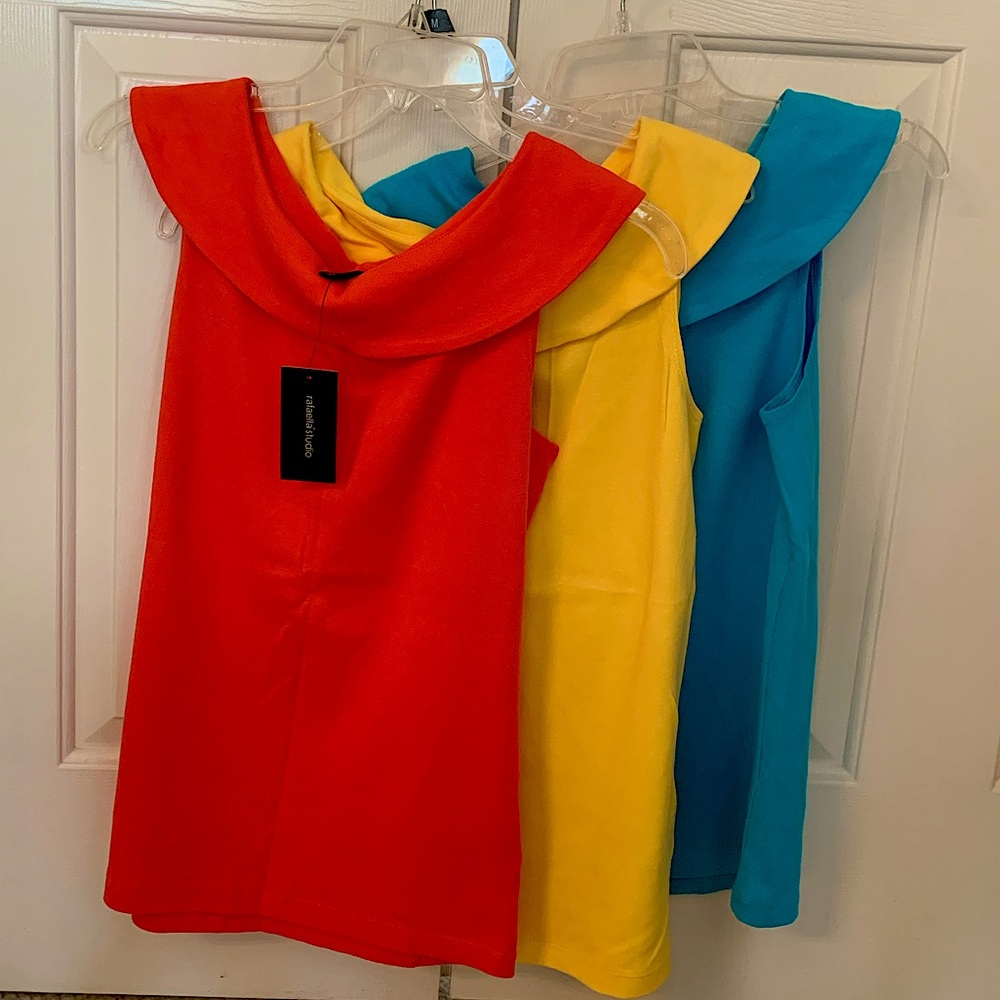3 For $15 - Rafaella Studio Women’s Sleeveless Marilyn Collar Tops